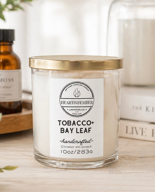 TOBACCO+BAY LEAF| 10oz Candle