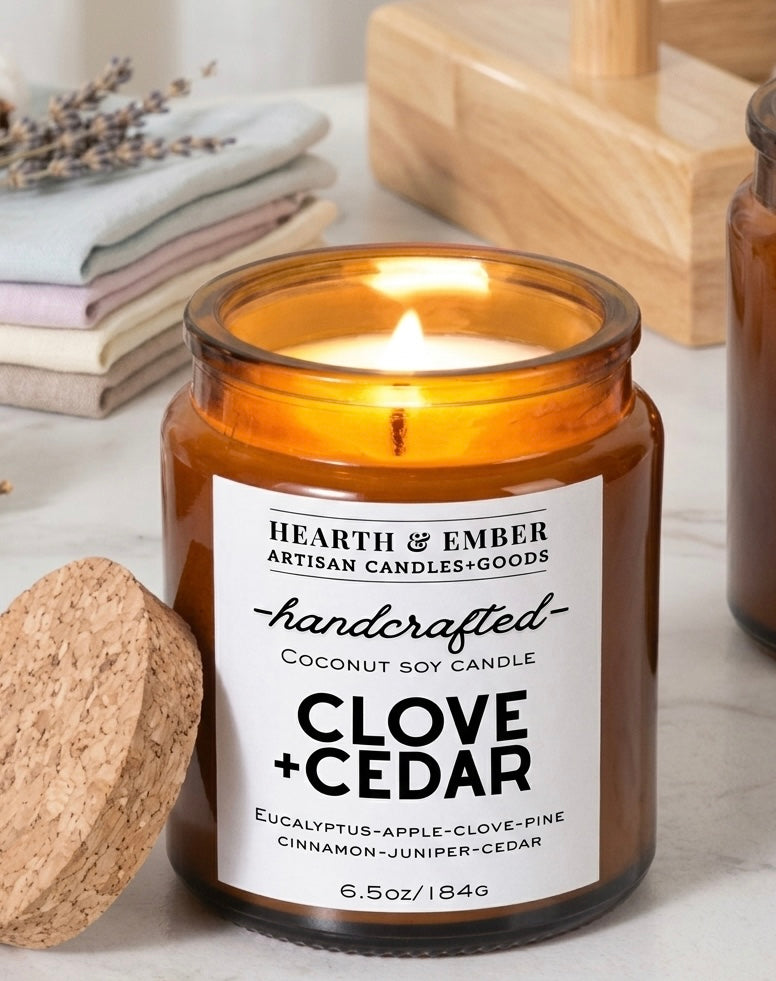 CLOVE+CEDAR| 6.5oz Candle