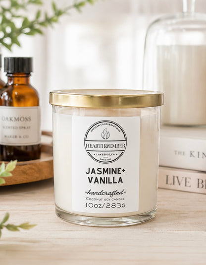 JASMINE+VANILLA| 10oz Candle