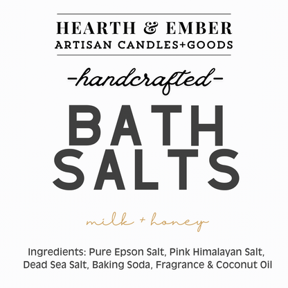 MILK+HONEY| All Natural Bath Salts 16oz