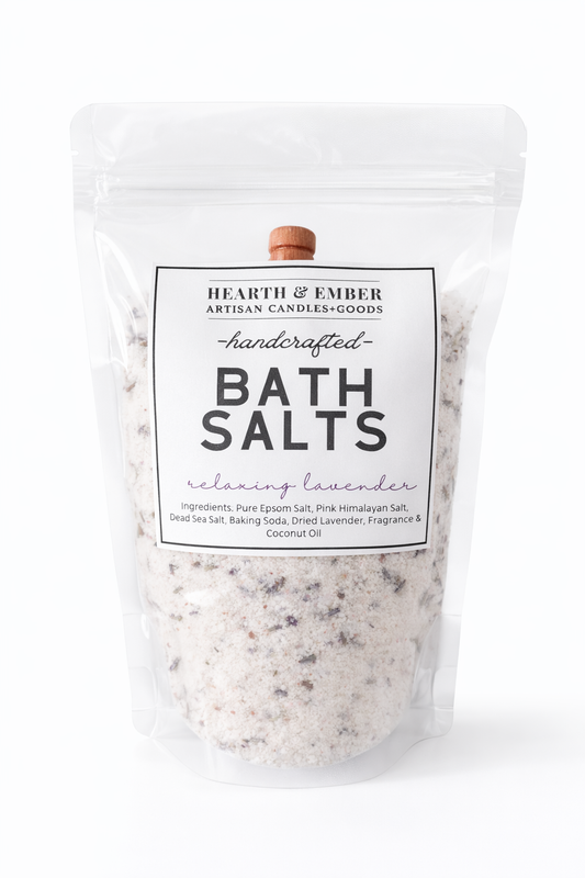 RELAXING LAVENDER All Natural Bath Salts 16oz