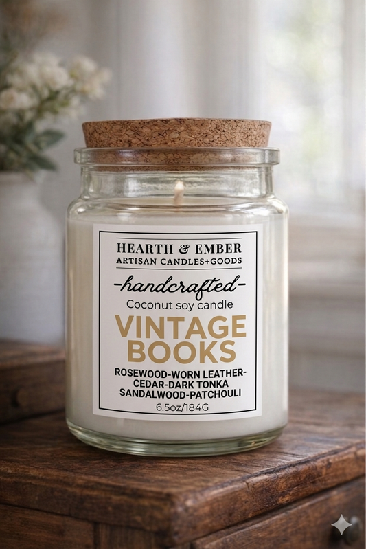 VINTAGE BOOKS|6.5oz Candle