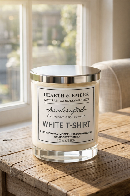 WHITE T-SHIRT| 10oz Candle